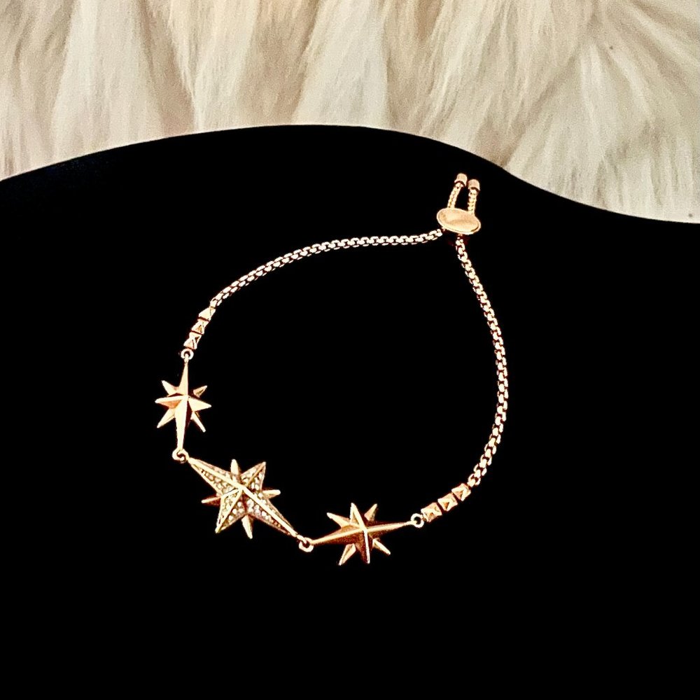 ✨MICHAEL KORS✨ Brilliance “Starburst” ✨ Pave Rose Gold Toned Slider Bracelet - Picture 2 of 5